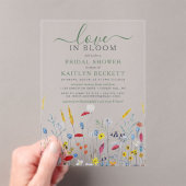 Love in Bloom Wildflower Meadow Bridal Shower アクリル招待状 (インサイチュ (ポータブル))