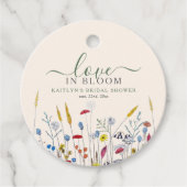 Love in Bloom Wildflower Meadow Bridal Shower フェイバータグ (正面)