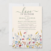 Love in Bloom Wildflower Meadow Bridal Shower 招待状 (正面)