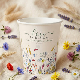 Love in Bloom Wildflower Meadow Bridal Shower 紙コップ