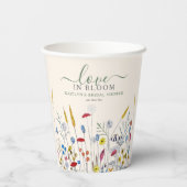 Love in Bloom Wildflower Meadow Bridal Shower 紙コップ (裏面)