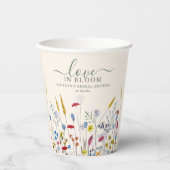 Love in Bloom Wildflower Meadow Bridal Shower 紙コップ (正面)