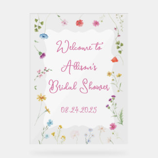 Love in Blue Bridal Shower Sign アクリルサイン