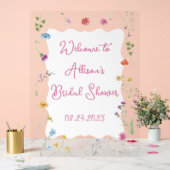 Love in Blue Bridal Shower Sign アクリルサイン (ウェディング)