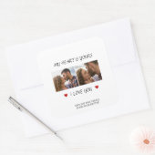 Love in Every Moment Custom Couple Photo with Text スクエアシール (封筒)