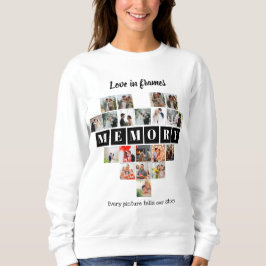 Love in Frames Heart 20 Photo Collage Romantic スウェットシャツ