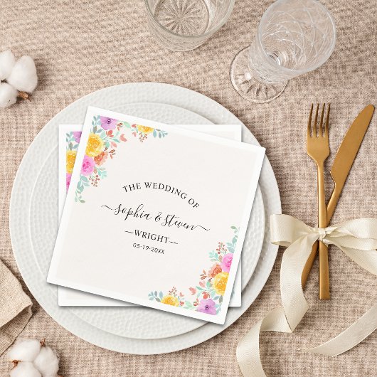 Love in Full Bloom – Springtime Wedding スタンダードカクテルナプキン