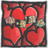 LOVE in Gebärdensprache – Herz Kissen シール (正面)