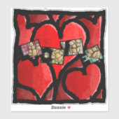 LOVE in Gebärdensprache – Herz Kissen シール (シート)