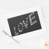 LOVE in lights, Marquee, sign, 長方形シール (封筒)