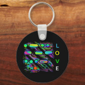 LOVE in Morseコードキーチェーン キーホルダー (正面)