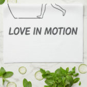 Love In Motion Minimalist Line Art Slogan Tee キッチンタオル (折り畳み)
