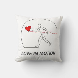 Love In Motion Minimalist Line Art Slogan Tee クッション