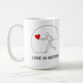 Love In Motion Minimalist Line Art Slogan Tee コーヒーマグカップ