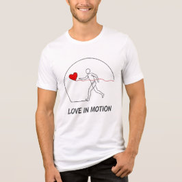 Love In Motion Minimalist Line Art Slogan Tee トライブレンドTシャツ