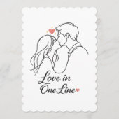 "Love in One Line – Minimal Romantic Couple Card | プログラム (正面)