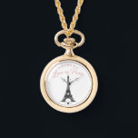 Love in Paris Pocket Watch Necklace 腕時計<br><div class="desc">Capture the romance of Paris with this elegant “Love in Paris” pocket watch necklace. Featuring a charming Eiffel Tower illustration and delicate heart accents, this design blends vintage style with modern romance. Perfect for everyday wear or as a meaningful gift for someone special who loves Paris, travel, and timeless beauty....</div>