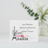 Love in Paris Save The Date 案内ポストカード (スタンド正面)