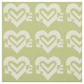 Love in Sage Green ファブリック (見本)