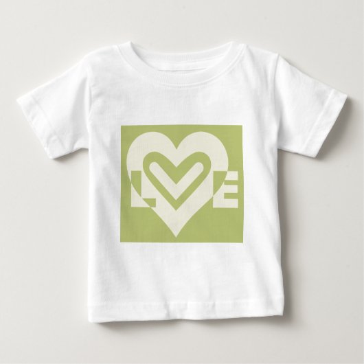 Love in Sage Green ベビーTシャツ (正面)