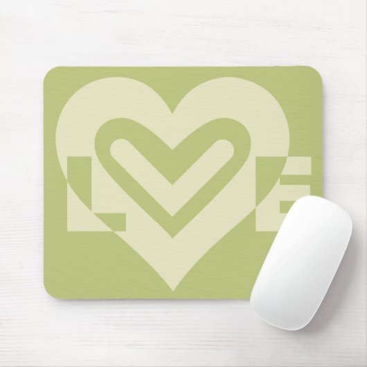 Love in Sage Green マウスパッド (マウス)
