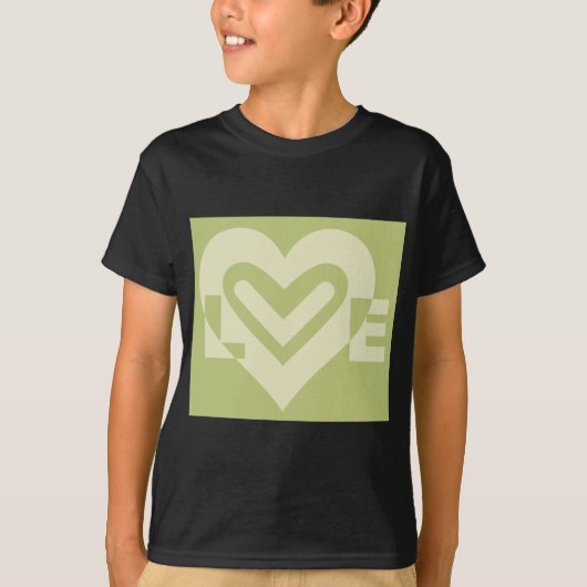 Love in Sage Green Tシャツ (正面)