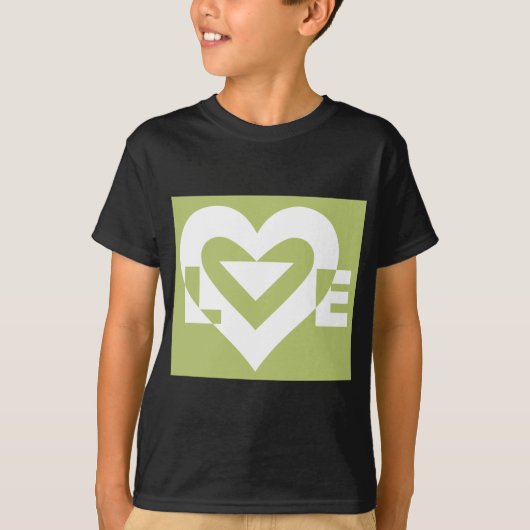 Love in Sage Green Tシャツ (正面)