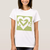 Love in Sage Green Tシャツ (正面)