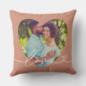 Love in Script粘土カスタムハート形写真 クッション (裏面)