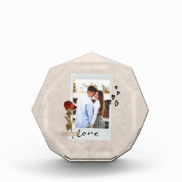 Love in Script エレガント Photo withハート フォトブロック