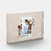 Love in Script エレガント Photo withハート フォトブロック (左)