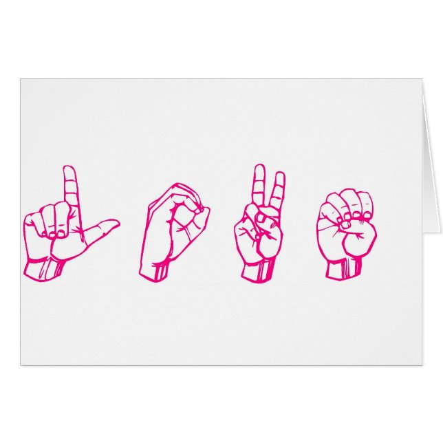 Love in Sign Language Pink (正面横)