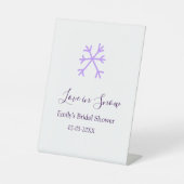 Love in Snow bridal shower purple snowflakes paste 台座サイン (正面)
