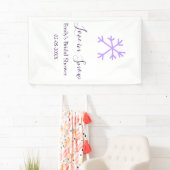 Love in Snow bridal shower purple snowflakes paste 横断幕 (インサイチュ)