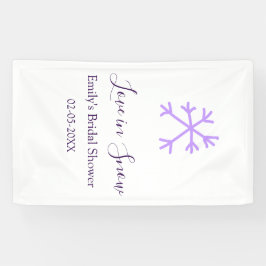 Love in Snow bridal shower purple snowflakes paste 横断幕