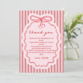 Love in the air Bow Bridal Shower Thank You Card サンキューカード (スタンド正面)