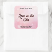 Love in the Air Candle – Custom Romantic Label スクエアシール (バッグ)