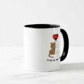 Love in the air funny coffee mug マグカップ (正面右)
