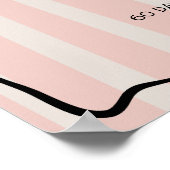 Love in the Air Retro Pink Quirky Bridal Welcome ポスター (角)