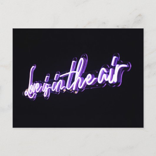 Love in the Air Sign Typographic Image引用文アート ポストカード (正面)