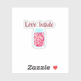 Love Inside Sticker | Valentine Packaging Label シール