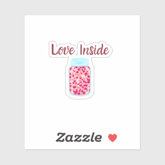 Love Inside Sticker | Valentine Packaging Label シール (シート)