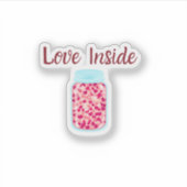 Love Inside Sticker | Valentine Packaging Label シール (正面)