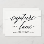 Love Instagramのサインをキャプチャする – スクリプモダント 招待状 (正面/裏面)