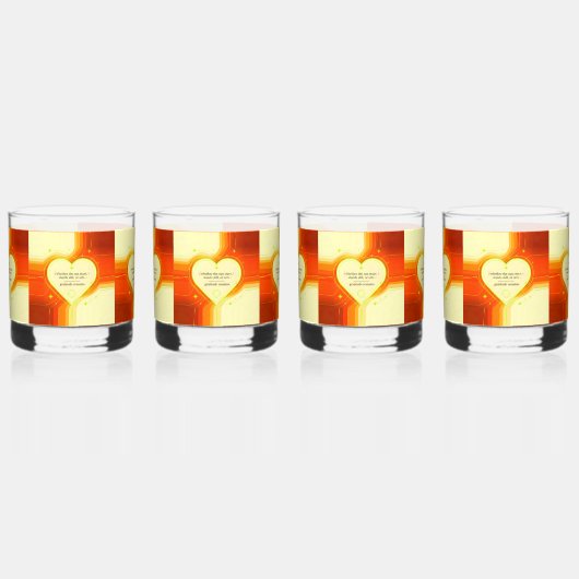 Love & Intention by Gratitude Remains™ | Inspirati ウイスキーグラス (正面)