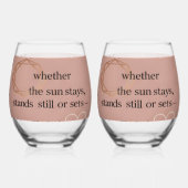 Love & Intention Collection | Gratitude Remains™ A ステムなしワイングラス (裏面)