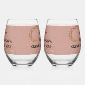 Love & Intention Collection | Gratitude Remains™ A ステムなしワイングラス (左)