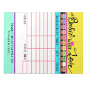 Love Invoice焼いたメモ帳 ノートパッド (正面)