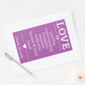 Love Is ...名前をカスタムする&カラーシール 長方形シール (封筒)