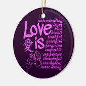 love is...名前をカスタムする&日付オーナメント セラミックオーナメント (左)